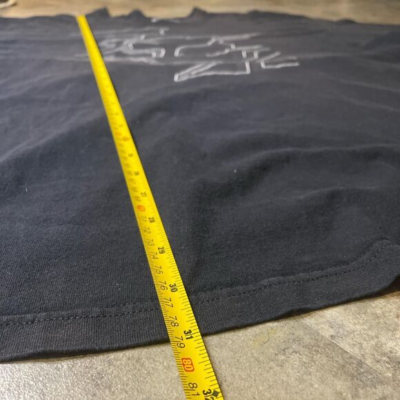 fox racing y2k early 2000s 2xl front and back logo black and grey graphic tee - Picture 5 of 7